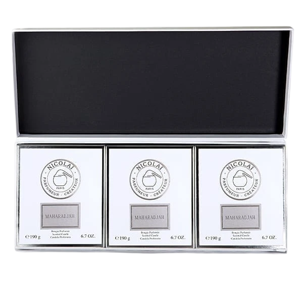 maison-nicola-maharadjah-coffret-3-bougies-190g image 2