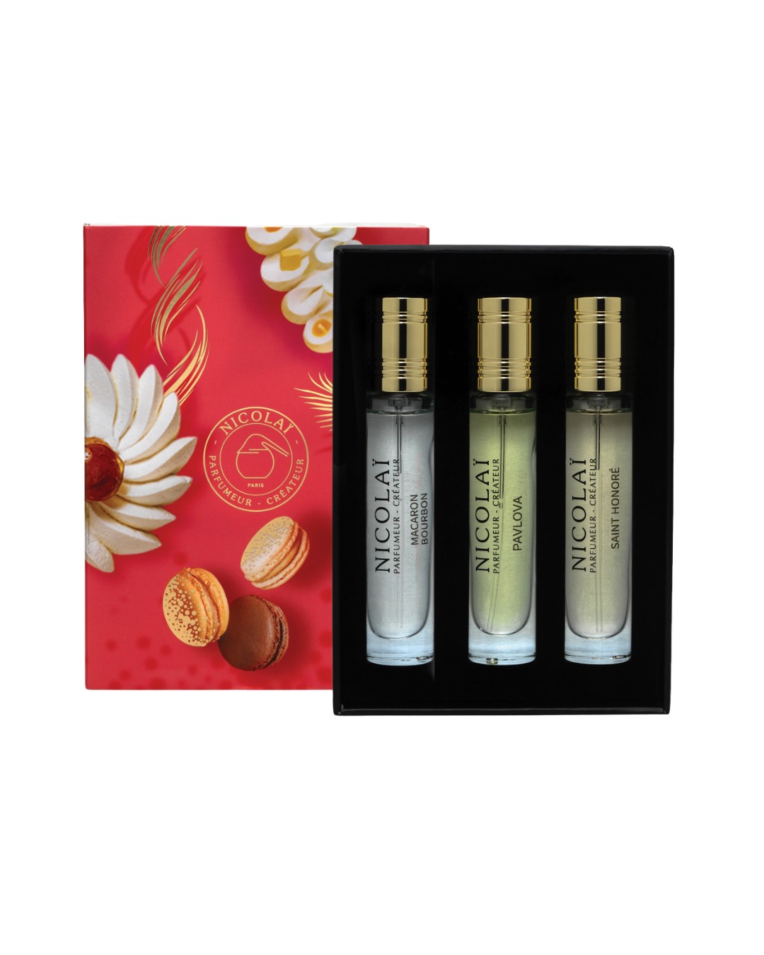 maison-nicola-coffret-gourmands-saint-honor-pavlova-macaron-bourbon image 1