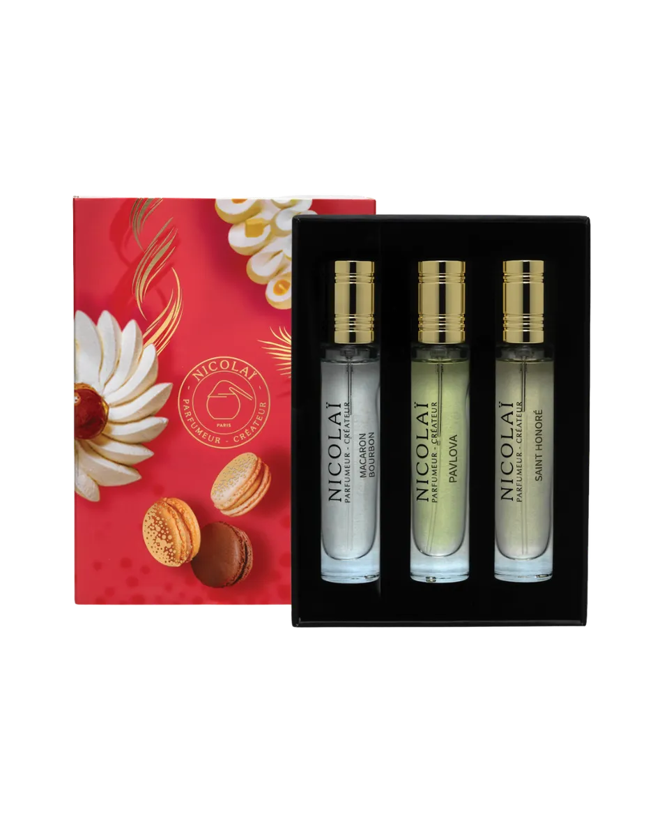 maison-nicola-coffret-gourmands-saint-honor-pavlova-macaron-bourbon image 1